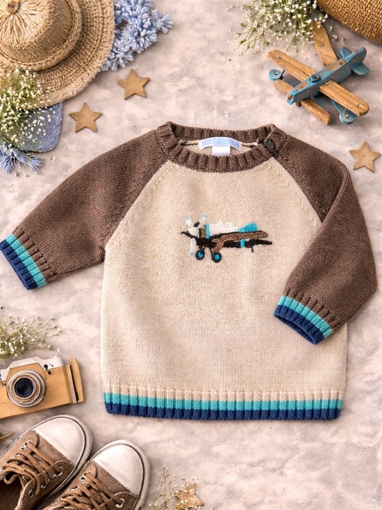 Janie and Jack Other - ✈️ Janie and Jack 6-12M Airplane Knit Sweater